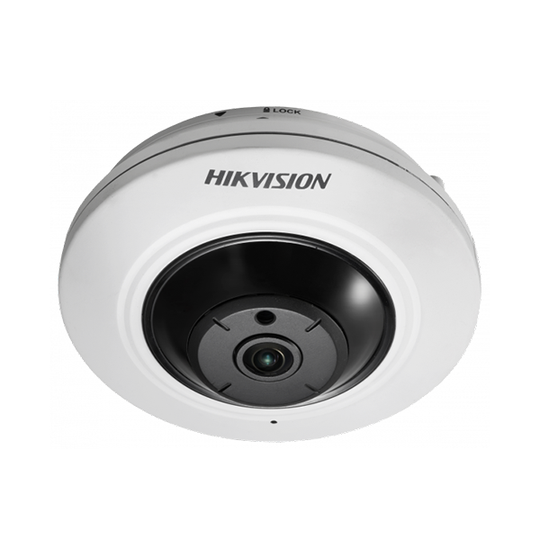 Hikvision DS-2CD2955FWD-IS(1.05mm) 5MP fisheye 180 camera with IR & audio/alarm